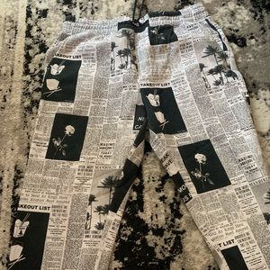 newspaper sweatpants